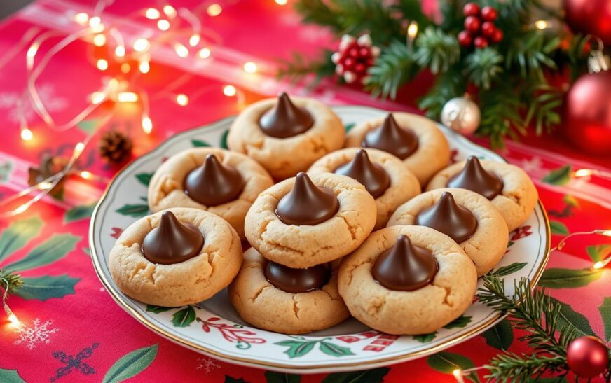 Christmas Peanut Butter Blossoms