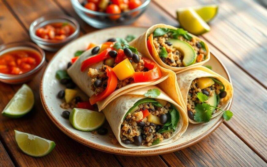 Vegan breakfast burritos