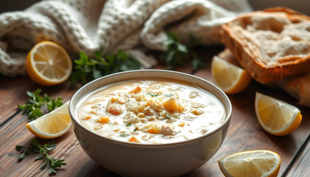 cozy chicken and rice soup