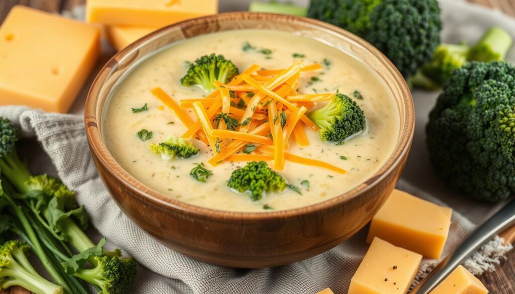 healthy broccoli cheddar soup