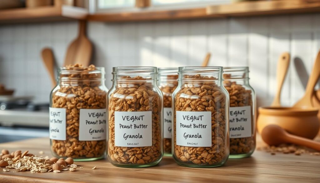 homemade granola storage