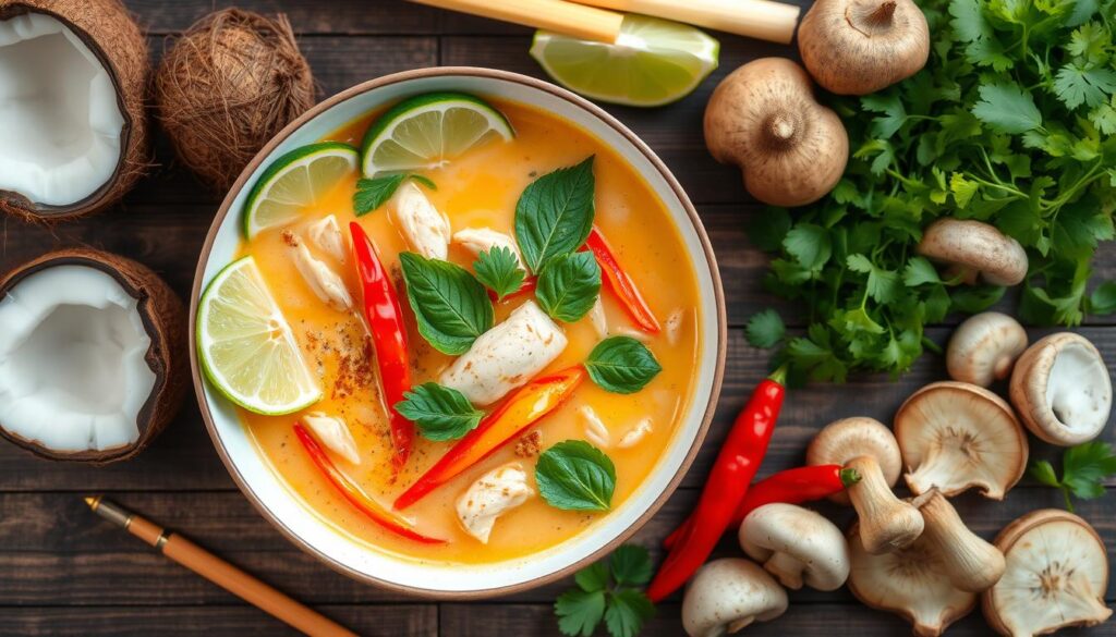 thai soup with coconut milk