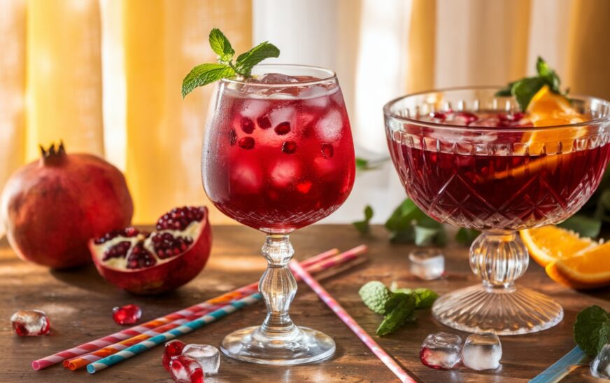 Pomegranate Spritz Mocktail