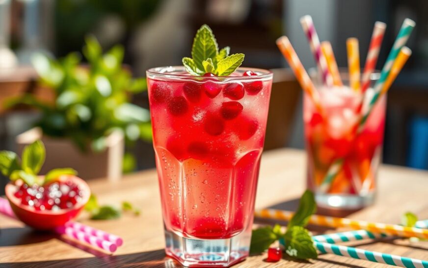 Pomegranate Spritz Mocktail