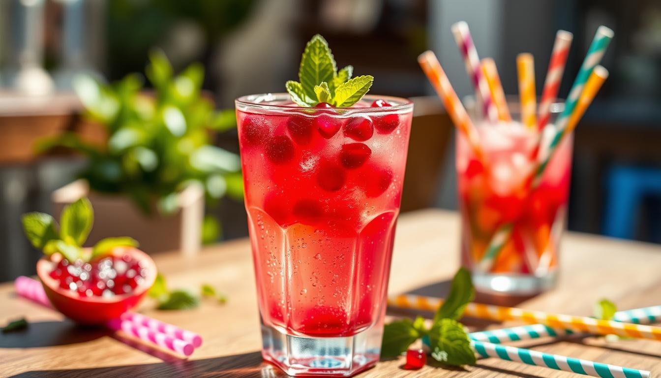 Pomegranate Spritz Mocktail