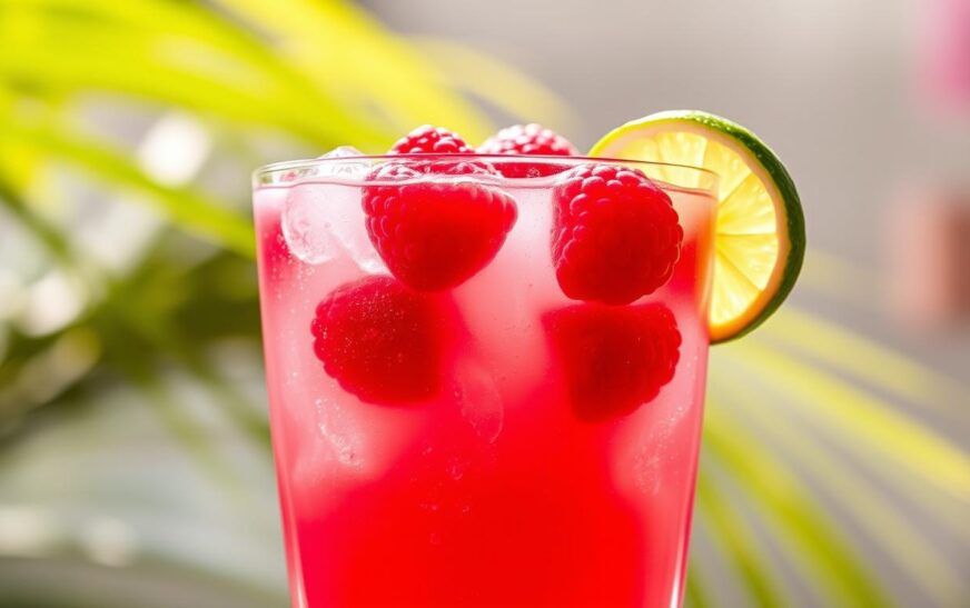 Raspberry Lime Rickey Mocktail