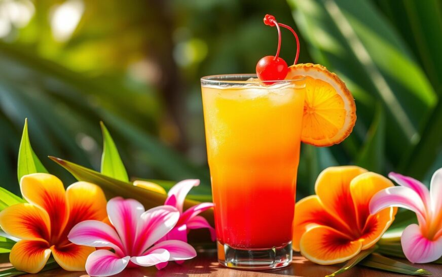 Tropical Sunrise Mocktail (minus the tequila)