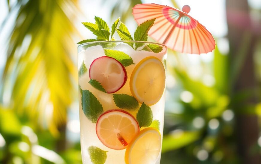 Virgin Lychee Mojito Mocktail