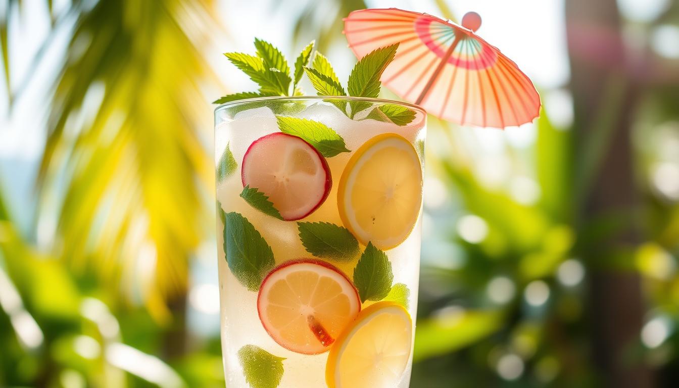 Virgin Lychee Mojito Mocktail