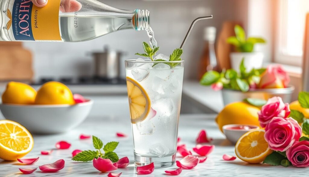 how to make Rose Lemon Spritzer