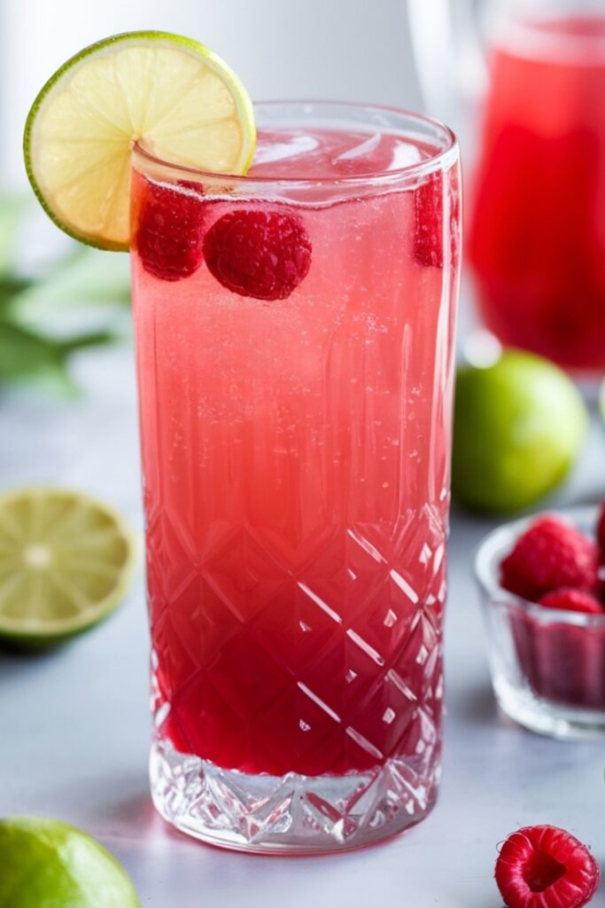 Raspberry Lime Rickey Mocktail