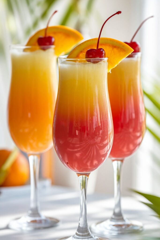 Tropical Sunrise Mocktail (minus the tequila)
