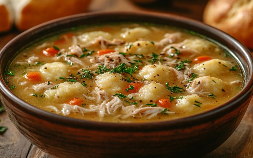 🇺🇸 American Chicken and Dumpling Soup for Cozy Winter Nights