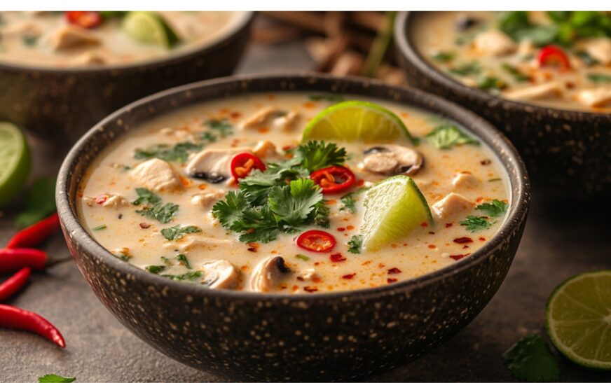 🇹🇭 Authentic Tom Kha Gai – Coconut Chicken Soup Recipe