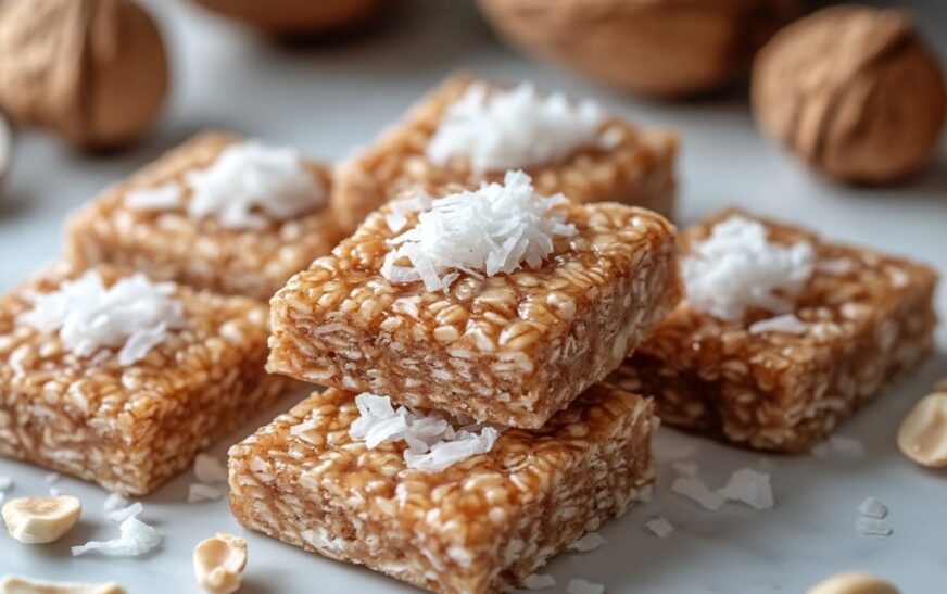 Chewy No-Bake Coconut Granola Bars Recipe