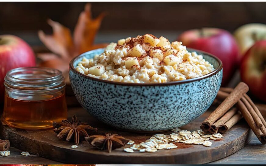 Vegan apple pie oatmeal recipe