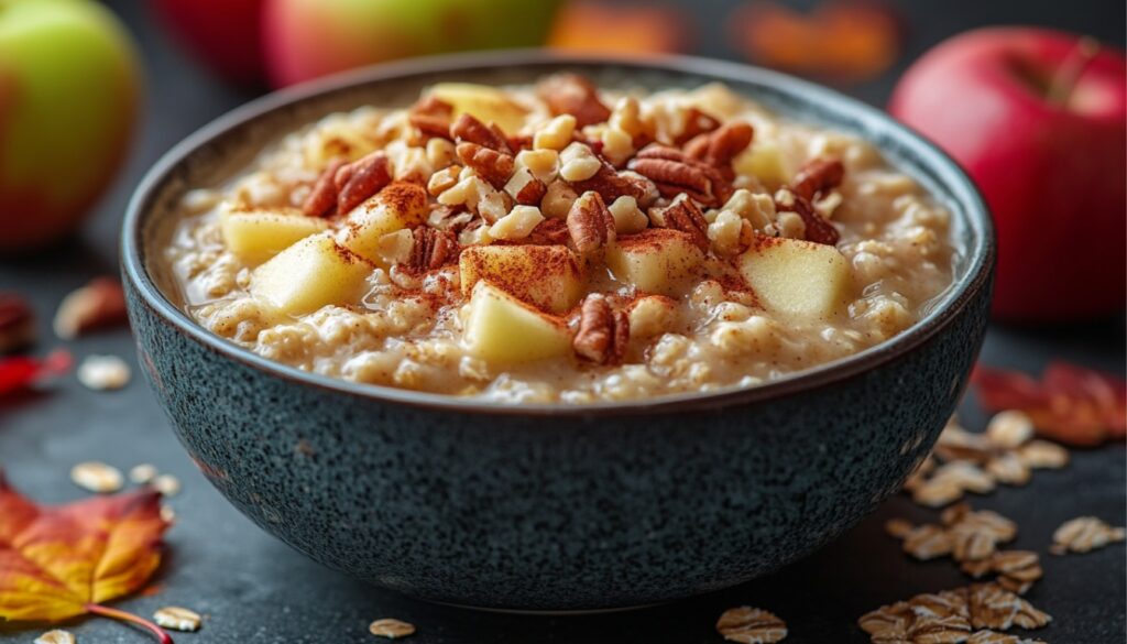 healthy vegan apple oatmeal