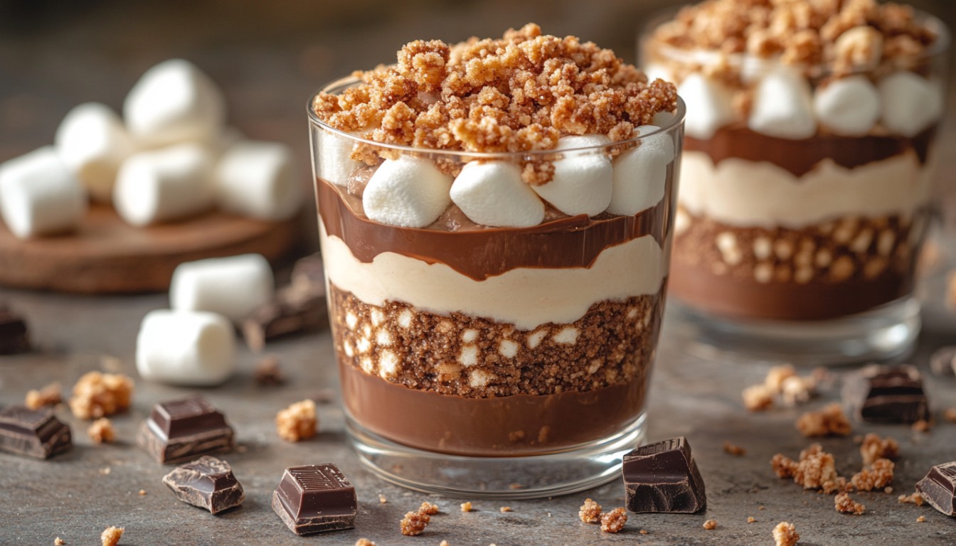 Decadent Chocolate Marshmallow Crumble Cups Recipe