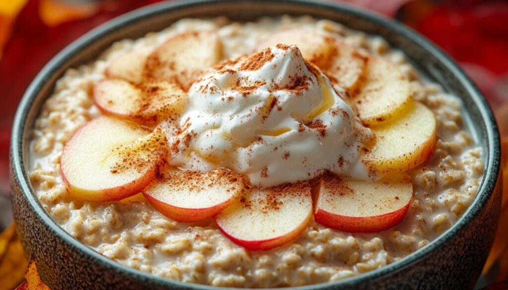 oatmeal with apple and spices